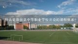什么是淮滨县中等职业学校开设的课程体系?