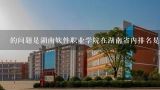 的问题是湖南软件职业学院在湖南省内排名是什么?