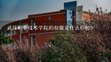 武汉职业技术学院的校徽是什么形状?