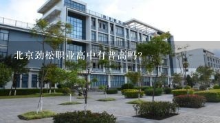 北京劲松职业高中有普高吗？