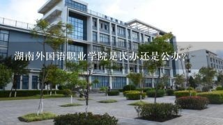 湖南外国语职业学院是民办还是公办？