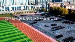郑州城市职业学院教务处登录入口