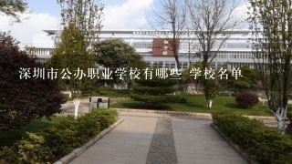 深圳市公办职业学校有哪些 学校名单