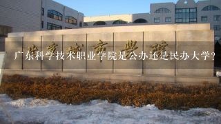 广东科学技术职业学院是公办还是民办大学？