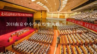 2018南京中小学在校生人数？