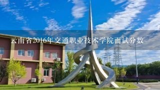 云南省2016年交通职业技术学院面试分数