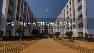 云南省单招学校有哪些专业及分数？