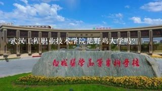 武汉工程职业技术学院是野鸡大学吗?