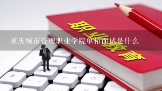 重庆城市管理职业学院单招面试是什么