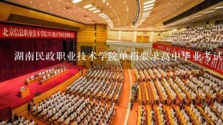 湖南民政职业技术学院单招要求高中毕业考试的成绩是多少？