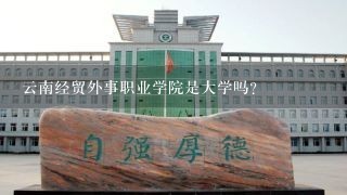 云南经贸外事职业学院是大学吗？
