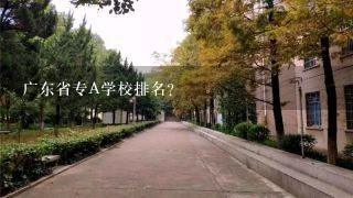 广东省专A学校排名？
