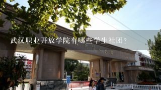 武汉职业开放学院有哪些学生社团?